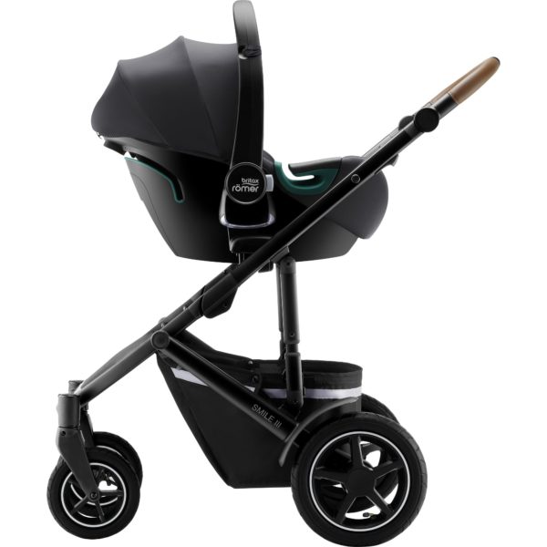 Set kočík Smile III + hlboká korba + autosedačka Baby Safe iSense + báza, Fossil Grey - Image 4