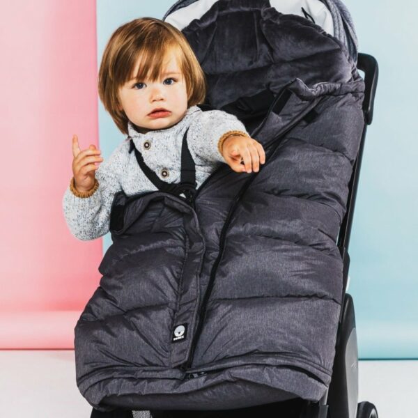 DOOKY Fusak Footmuff veľ. S/L 2v1 Grey Melange - Image 7