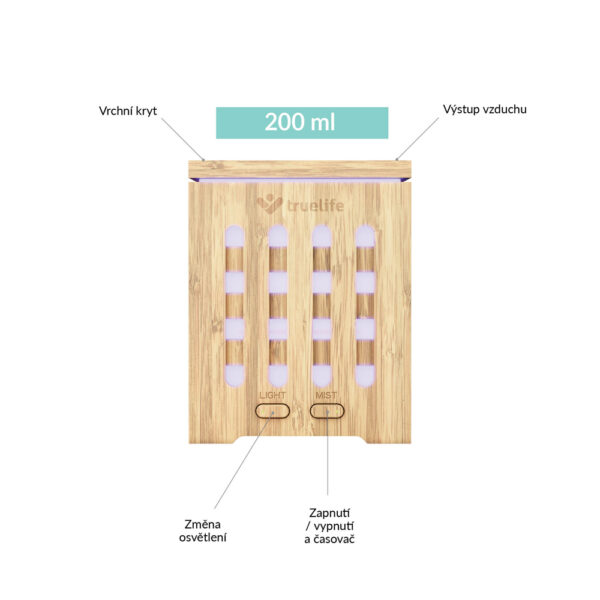 TRUELIFE Aroma difuzér AIR Diffuser D7 Bamboo - Image 6