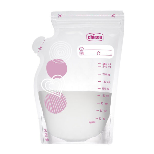 CHICCO Sáčky na materské mlieko 250 ml 30 ks - Image 3